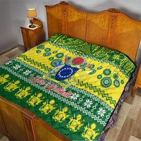 Cook Islands Christmas Quilt Santa Beach Meri Kiritimiti - Wonder Print Shop