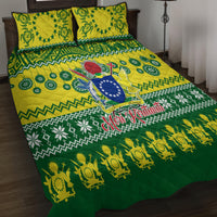 Cook Islands Christmas Quilt Bed Set Santa Beach Meri Kiritimiti - Wonder Print Shop