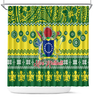 cook-islands-christmas-shower-curtain-santa-beach-meri-kiritimiti