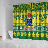 cook-islands-christmas-shower-curtain-santa-beach-meri-kiritimiti