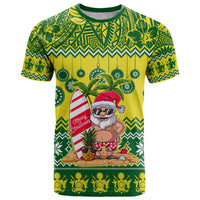 Cook Islands Christmas T Shirt Santa Beach Meri Kiritimiti - Wonder Print Shop