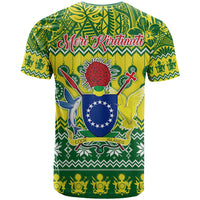 Cook Islands Christmas T Shirt Santa Beach Meri Kiritimiti - Wonder Print Shop