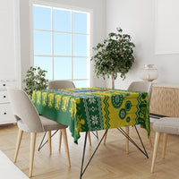 Cook Islands Christmas Tablecloth Santa Beach Meri Kiritimiti - Wonder Print Shop