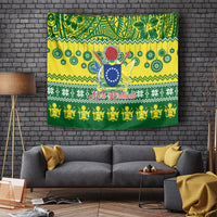 Cook Islands Christmas Tapestry Santa Beach Meri Kiritimiti - Wonder Print Shop