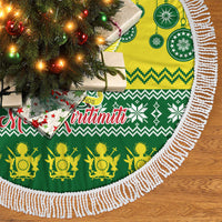 Cook Islands Christmas Tree Skirt Santa Beach Meri Kiritimiti - Wonder Print Shop