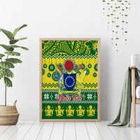 Personalised Cook Islands Christmas Canvas Wall Art Santa Beach Meri Kiritimiti LT9 - Wonder Print Shop