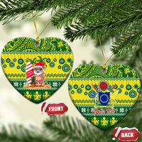 Personalised Cook Islands Christmas Ceramic Ornament Santa Beach Meri Kiritimiti LT9 - Wonder Print Shop