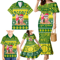 Personalised Cook Islands Christmas Family Matching Mermaid Dress and Hawaiian Shirt Santa Beach Meri Kiritimiti LT9 - Wonder Print Shop