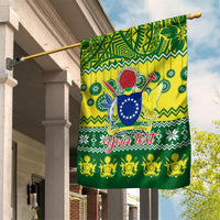 Personalised Cook Islands Christmas Garden Flag Santa Beach Meri Kiritimiti - Wonder Print Shop