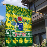 Personalised Cook Islands Christmas Garden Flag Santa Beach Meri Kiritimiti - Wonder Print Shop