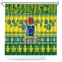 personalised-cook-islands-christmas-shower-curtain-santa-beach-meri-kiritimiti