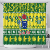 personalised-cook-islands-christmas-shower-curtain-santa-beach-meri-kiritimiti
