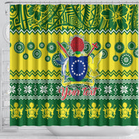 personalised-cook-islands-christmas-shower-curtain-santa-beach-meri-kiritimiti