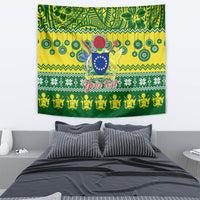Personalised Cook Islands Christmas Tapestry Santa Beach Meri Kiritimiti - Wonder Print Shop
