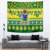 Personalised Cook Islands Christmas Tapestry Santa Beach Meri Kiritimiti - Wonder Print Shop