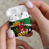 Saint David's Day AirPods Case Green Welsh Dragon Daffodil Sheep Leak - Wonder Print Shop
