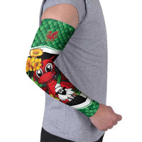 Saint David's Day Personalized Arm Sleeves Green Welsh Dragon Daffodil Sheep Leak - Wonder Print Shop