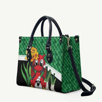 Saint David's Day Leather Bag Green Welsh Dragon Daffodil Sheep Leak - Wonder Print Shop
