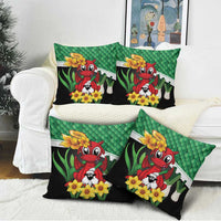 Saint David's Day Pillow Cover Green Welsh Dragon Daffodil Sheep Leak - Wonder Print Shop