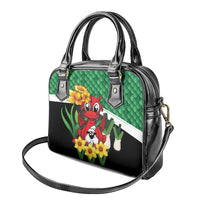 Saint David's Day Shoulder Handbag Green Welsh Dragon Daffodil Sheep Leak - Wonder Print Shop