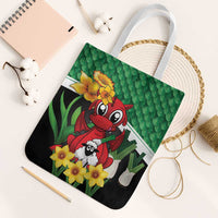 Saint David's Day Tote Bag Green Welsh Dragon Daffodil Sheep Leak - Wonder Print Shop