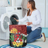 Saint David's Day Laundry Basket Red Welsh Dragon Daffodil Sheep Leak - Wonder Print Shop