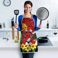 Saint David's Day Apron Red Welsh Dragon Daffodil Sheep Leak - Wonder Print Shop