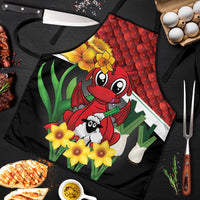 Saint David's Day Apron Red Welsh Dragon Daffodil Sheep Leak - Wonder Print Shop