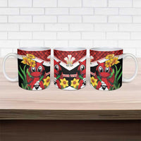 Saint David's Day Personalized Ceramic Mug Red Welsh Dragon Daffodil Sheep Leak - Wonder Print Shop