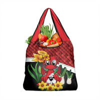 Saint David's Day Grocery Bag Red Welsh Dragon Daffodil Sheep Leak - Wonder Print Shop