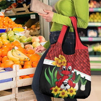 Saint David's Day Grocery Bag Red Welsh Dragon Daffodil Sheep Leak - Wonder Print Shop