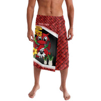 Saint David's Day Personalized Lavalava Red Welsh Dragon Daffodil Sheep Leak - Wonder Print Shop