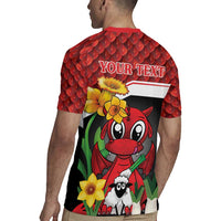 Saint David's Day Personalized Rugby Jersey Red Welsh Dragon Daffodil Sheep Leak - Wonder Print Shop