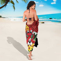 Saint David's Day Sarong Red Welsh Dragon Daffodil Sheep Leak - Wonder Print Shop