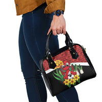 Saint David's Day Shoulder Handbag Red Welsh Dragon Daffodil Sheep Leak - Wonder Print Shop