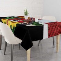 Saint David's Day Tablecloth Red Welsh Dragon Daffodil Sheep Leak - Wonder Print Shop