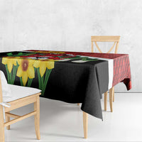 Saint David's Day Tablecloth Red Welsh Dragon Daffodil Sheep Leak - Wonder Print Shop