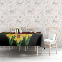 Saint David's Day Tablecloth Red Welsh Dragon Daffodil Sheep Leak - Wonder Print Shop