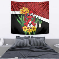 Saint David's Day Tapestry Red Welsh Dragon Daffodil Sheep Leak - Wonder Print Shop