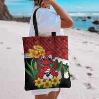 Saint David's Day Tote Bag Red Welsh Dragon Daffodil Sheep Leak - Wonder Print Shop