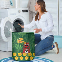 Saint David's Day Laundry Basket Welsh Dragons Yellow Daffodils - Wonder Print Shop