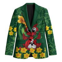 Saint David's Day Blazer Welsh Dragons Yellow Daffodils - Wonder Print Shop