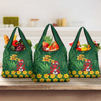 Saint David's Day Grocery Bag Welsh Dragons Yellow Daffodils - Wonder Print Shop