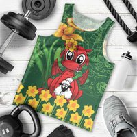Saint David's Day Men Tank Top Welsh Dragons Yellow Daffodils - Wonder Print Shop