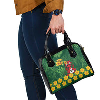 Saint David's Day Shoulder Handbag Welsh Dragons Yellow Daffodils - Wonder Print Shop