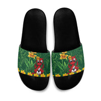 Saint David's Day Slide Sandals Welsh Dragons Yellow Daffodils - Wonder Print Shop