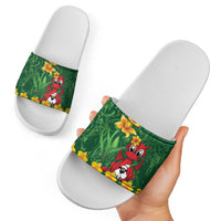 Saint David's Day Slide Sandals Welsh Dragons Yellow Daffodils - Wonder Print Shop