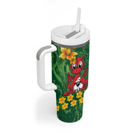 Saint David's Day Tumbler With Handle Welsh Dragons Yellow Daffodils - Wonder Print Shop