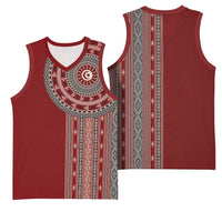 Tunisia Bakhnug Motif Basketball Jersey Traditional Tunisian Embroidery Inspired - Wonder Print Shop