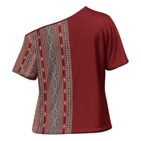 Tunisia Bakhnug Motif Cross Shoulder Shirt Traditional Tunisian Embroidery Inspired - Wonder Print Shop